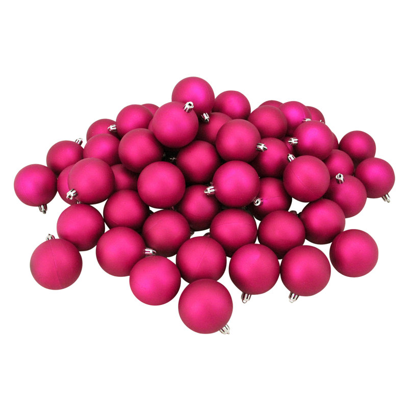 Ornements de boule de Noël incassable 32ct, Rose
