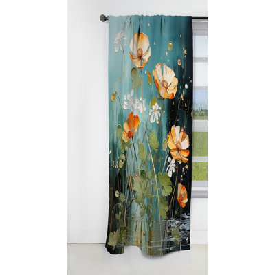 Kimberly - Rideau occultant floral Buttercups - 1 panneau