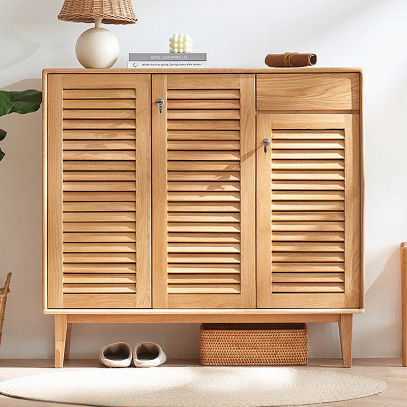 Rangement pour chaussures en bois massif Burlywood
