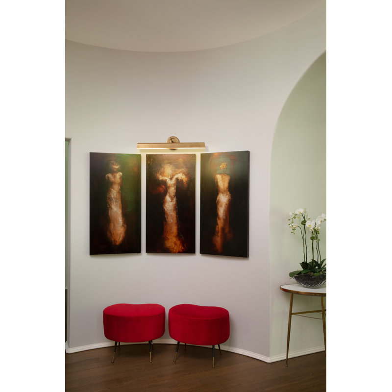 Arti 12-in Adjustable Accent Light - Hardwired or Plug-in, Heritage Brass