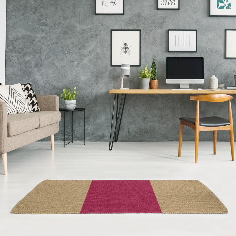 Tapis de zone rouge/doré, Rectangle 5 pi x 7 pi