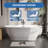 Deep Freestanding Acrylic Bathtub with Chrome Drain, Ergonomic Shape Tub for Bathroom-123168387