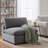 Caylie Armless Slipper Chair - Charcoal