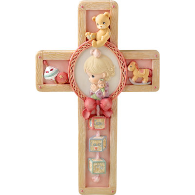 Precious Moments Jesus Loves Me Girl Praying Wall Cross 7.68 Inch