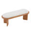 Banc rembourré en bois massif CloudHaven