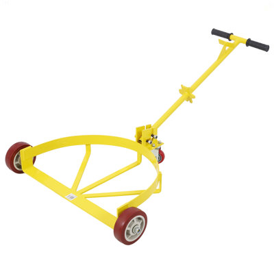 55 Gallon Drum Dolly 1Pk - 1200 Lb Capacity Oil Barrel Drum Roller Cart - Low Profile Steel Oil Drum Caddy