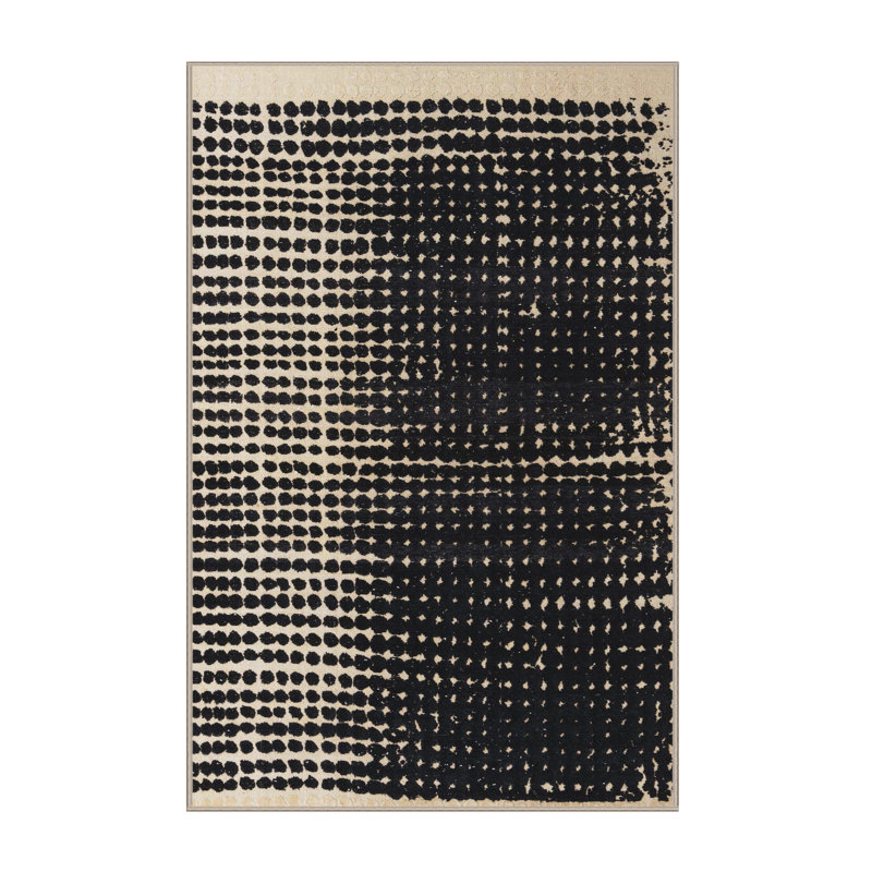 Tapis abstrait lavable à la machine 100% Amania 4904, Rectangle 2 pi x 3 pi