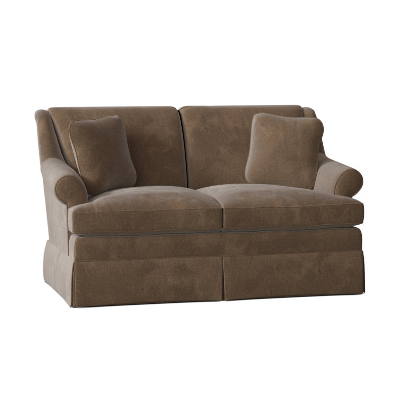 Connor Upholstered 59'' Loveseat, Tweetie 8 Brown Performance Velvet, No