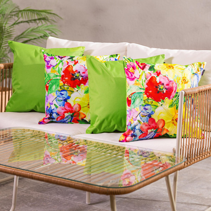 Indoor / Outdoor Abstract Multi Square Cushion