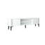 Meuble télé blanc moderne 55,1 po x 17,6 po x 11,6 po | 100% panneau de particules enduit de mélamine, épaisseur: 0,7 pouce | Conception élégante pour le salon et les espaces de divertissement, finition durable et élégante-108050966