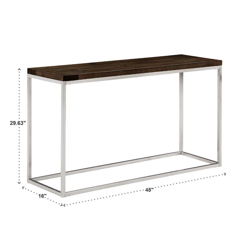 Mokshit 48'' Console Table, Dark Brown