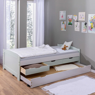 Kinderbett Ulli mit Ausziehbett und Schubladen