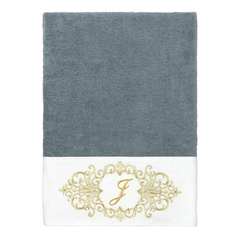 Linum Home Textiles 100% Turkish Cotton MONICA 2PC Embellished Bath Towel Set, J