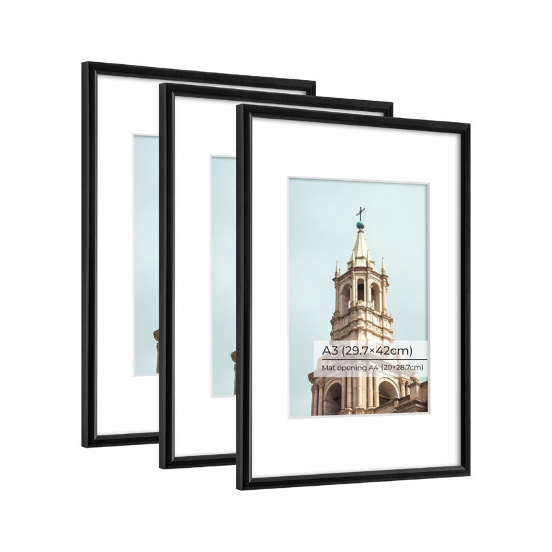 Black Storage Picture Frame - Set of 3