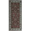 Wool Oriental Area Rug in Rust/Ivory
