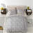 -Piece King Bedding Sets, Polyester Microfiber, Modern Grey Bedroom Set