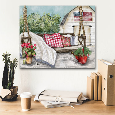 «Summer Porch Swing» par Ashley Bradley, art mural sur toile