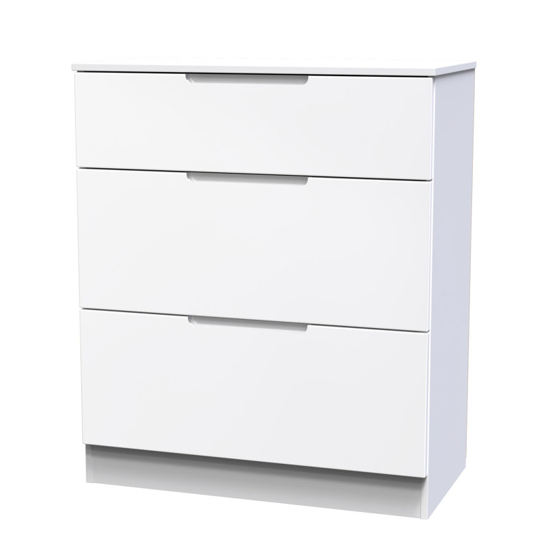 74cm W 3 - Drawer Chest of Drawers, White