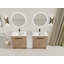 Meuble-lavabo autoportant de 72 po avec lavabo en céramique et armoires de rangement, porte à fermeture en douceur, armoire combinée 02430IMO * 2 + 0312, ensemble KD