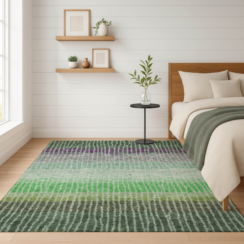 Tapis de qualité supérieure lavable à la machine Mayfield AMF2314, Fougère, 3 pi x 5 pi
