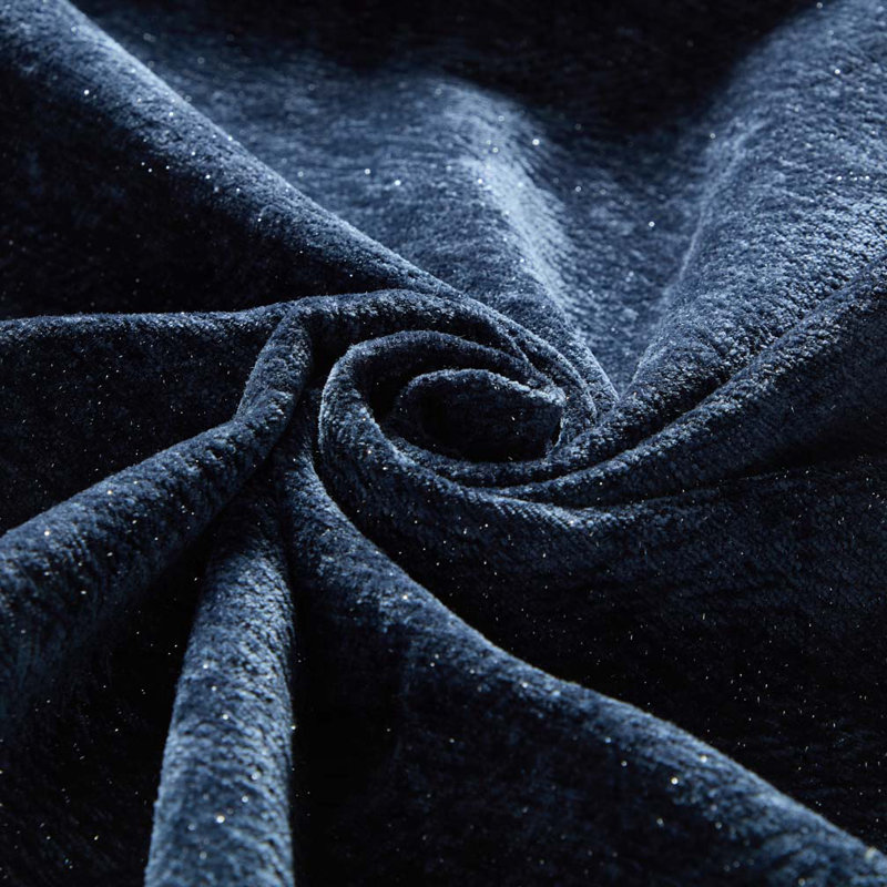 Canapé simple en tissu d'ameublement Chenille, Bleu