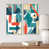 Toile avec cadre brun