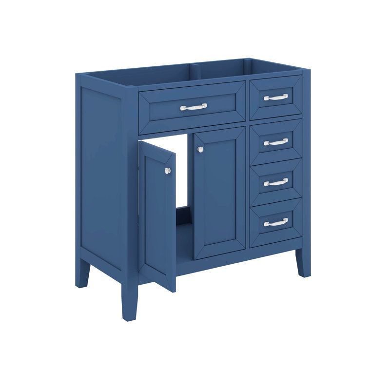 Meuble-lavabo 36 po sans lavabo, Bleu