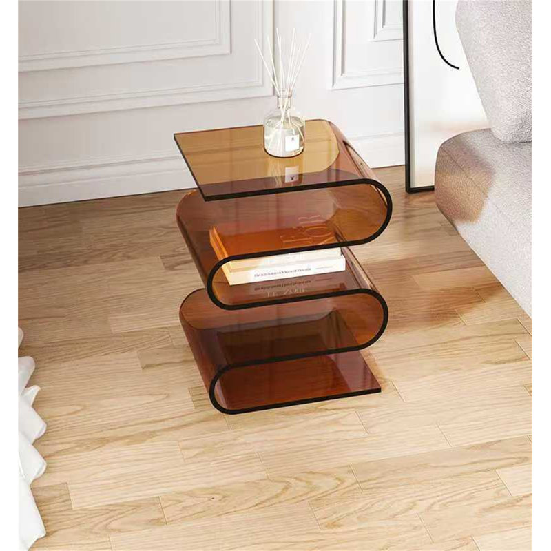 Table d'appoint Modern Wave, Brun