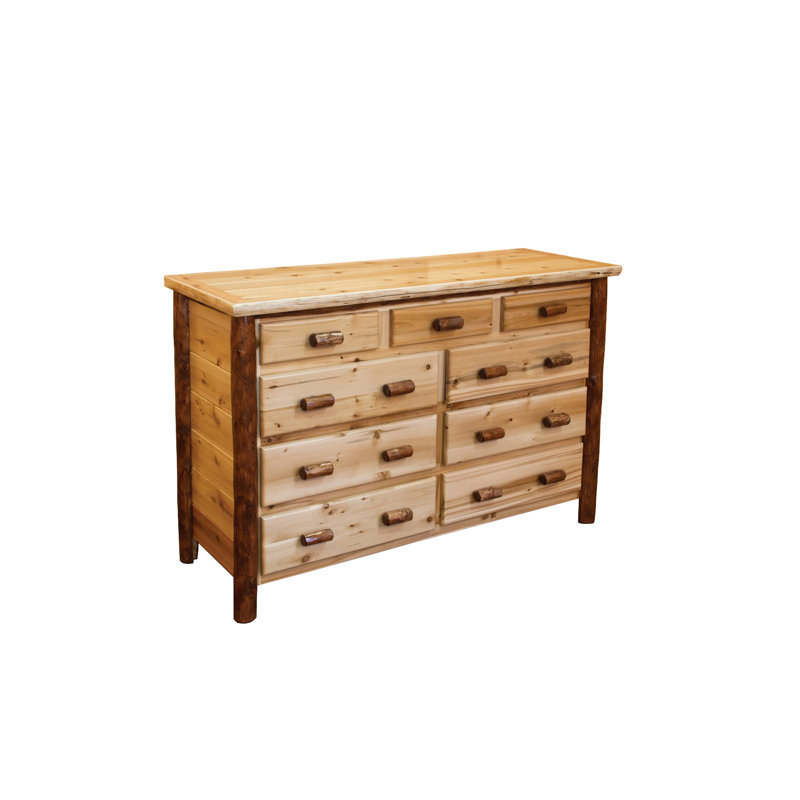 Denslowe Solid Wood 63'' W 9 - Drawer Dresser