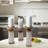 LuxeDesigns Hand-Carved Wood Pillar Candle Holders – Set (3) (6", 8", 10") – Ivory White Finish with Floral Carvings