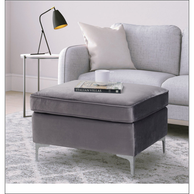 Repose-pieds gris rectangulaire, Gris