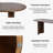 Oval Wood Dining Table with 2 Legs-1315168841-1315168840