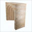 Console arquée moderne avec faux travertin beige
