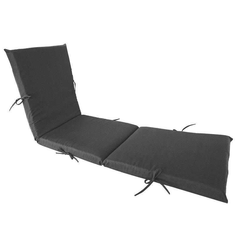 Indoor/Outdoor Patio Chaise Lounge Cushion, Gray