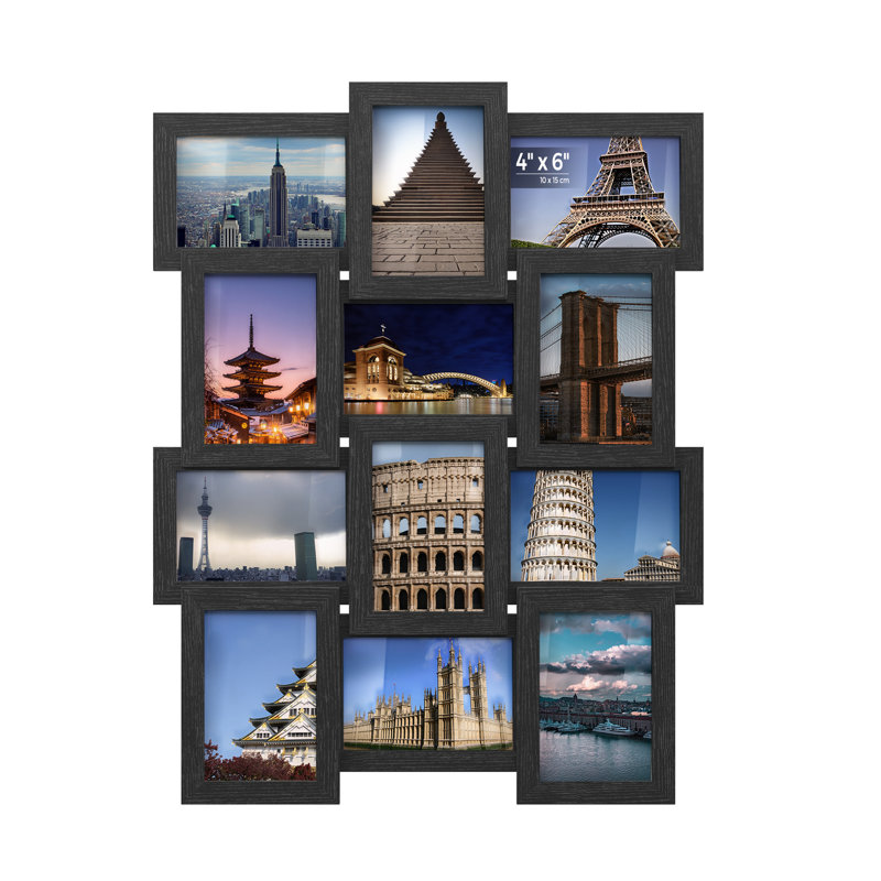 Black Collage Picture Frame - Frames Included: 12