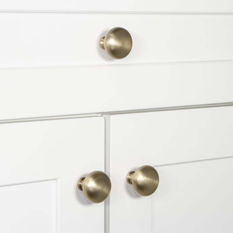 Fifth Avenue Cabinet Knob, Vintage Brass