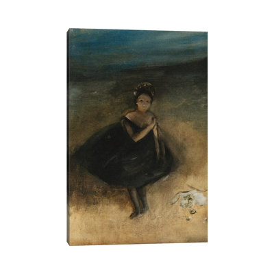 Dancer With A Bouquet by Edgar Degas - Wrapped Canvas Painting