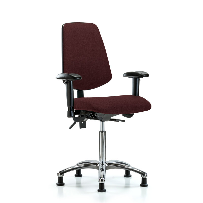 Task Chair, Burgundy, Glides