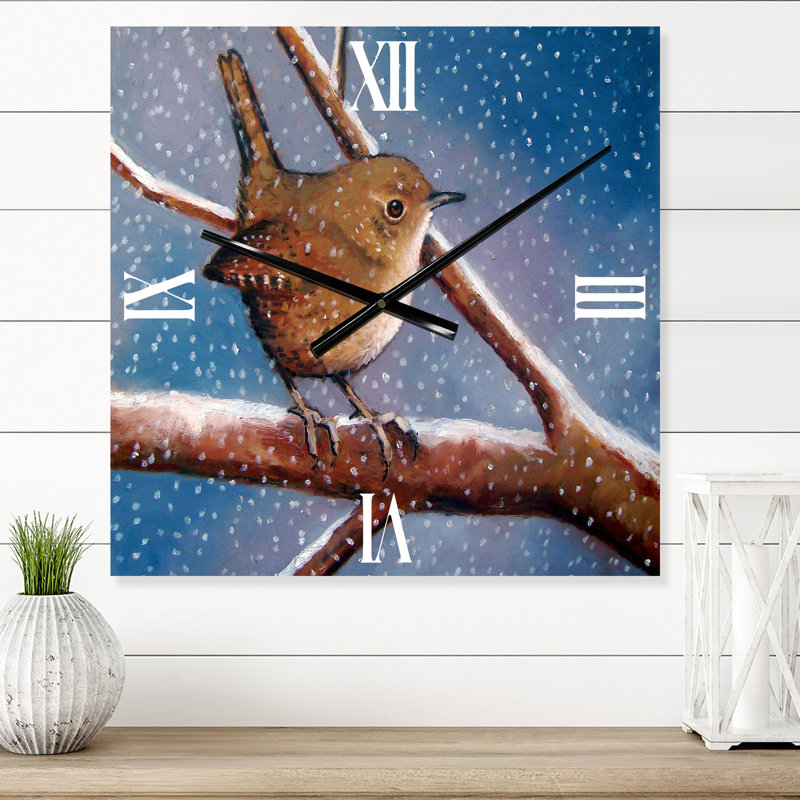 Horloge murale Wren en hiver, Petit