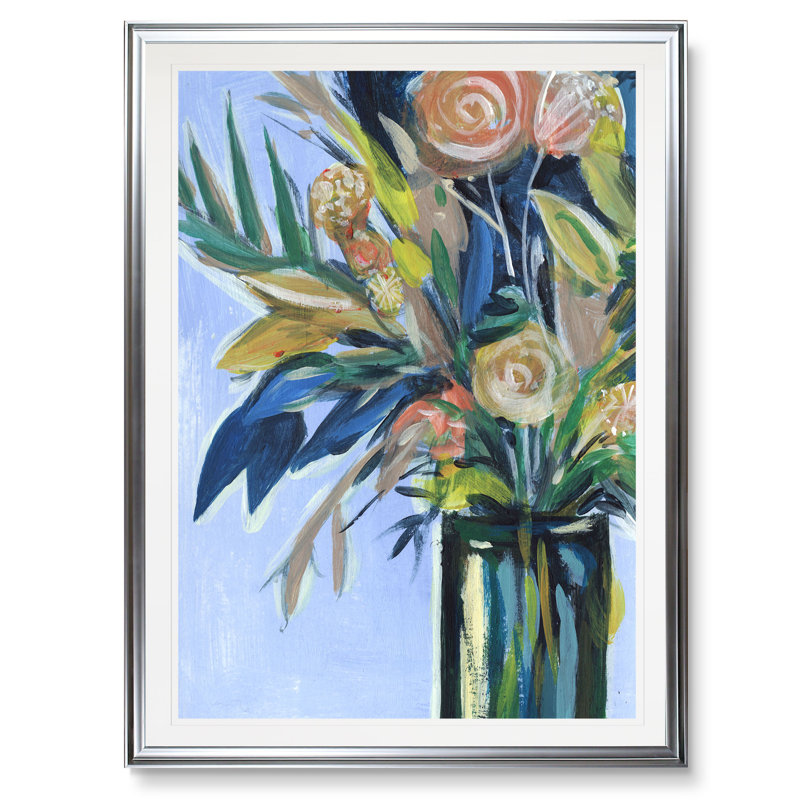 «Flowers in a Vase II», reproduction, H 24 po x l 20 po x 1,5 po, Cadre argenté