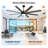 72" Smart Dimmable LED Ceiling Fan with Remote and APP Control, Double-Sided Wood Blades,3 Colors LED Light, 6 Speeds Reversible DC Motor, Timer, 6''/12'' Downrods-212591675