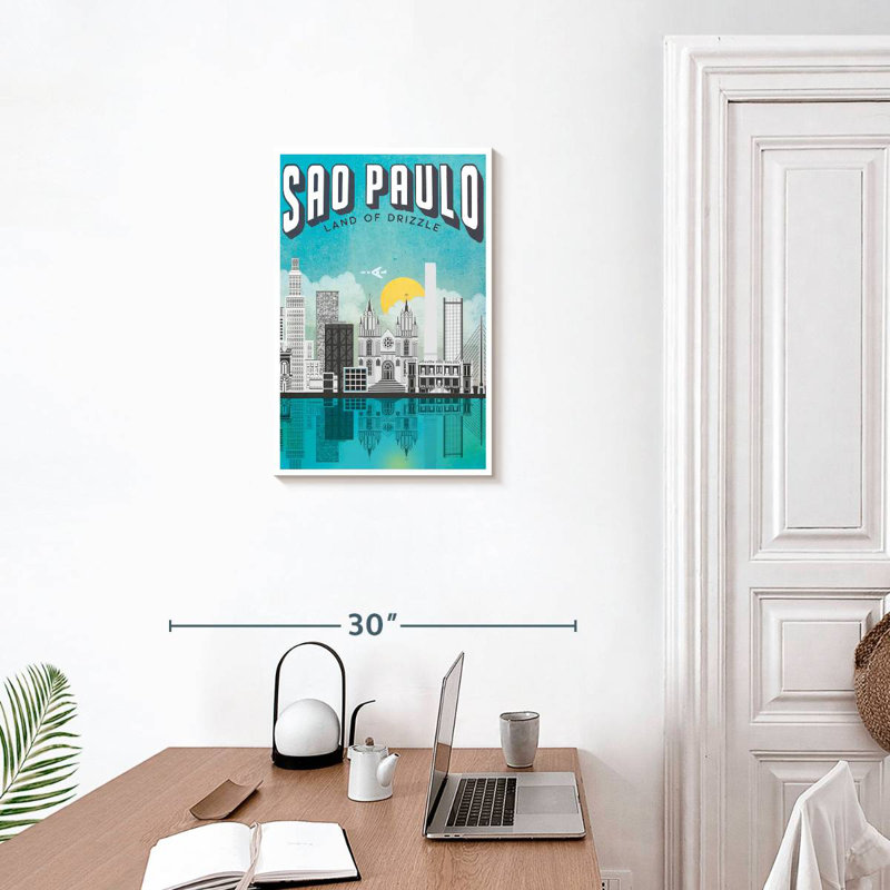 Sao Paulo Tourism Vintage Poster
