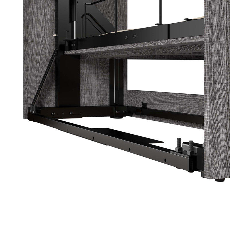 Arthor Metal Murphy Storage Bed, Bark Gray/White
