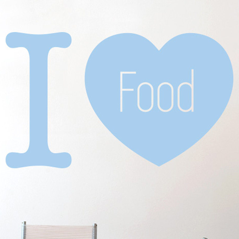 Food & Beverage Wall Decal, Light Blue, Large