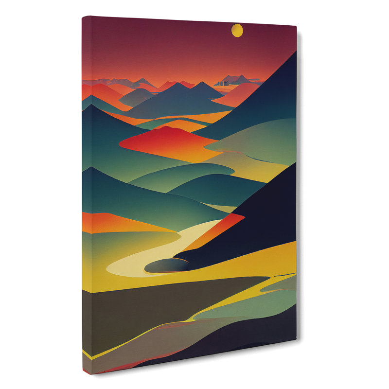 River Landscape No.1 - Wrapped Canvas Print, 50cm H x 35cm W x 3cm D