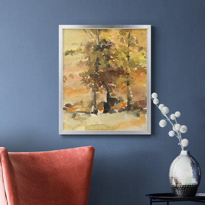 Fall Foliage Watercolor I Premium Framed Canvas - Ready to Hang