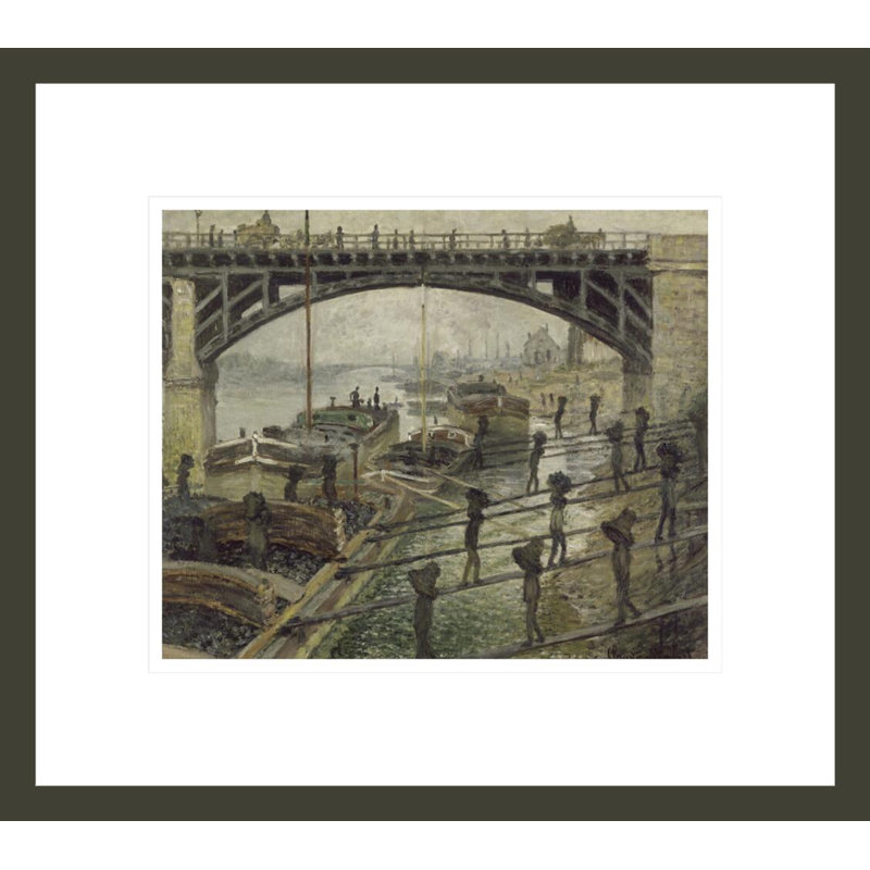 «The Coal Dockers (Les Dechargeurs de charbon)» par Claude Monet, impression giclée encadrée, H 13,75 po x l 15,47 po
