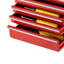 Organisateur d'outils rouge 8,6 pouces avec 5 tiroirs, rangement de matériel de bricolage et de papeterie, tiroirs multicouches pour catégorisation, mini boîte à ouverture facile pour organiser efficacement les fournitures de bijoux,