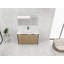 Meuble-lavabo autoportant de 48 po avec lavabo en résine et 3 portes d'armoire à fermeture en douceur