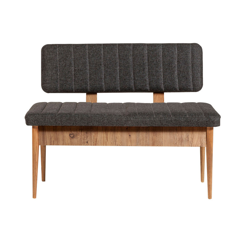 Helle Upholstered Storage Bench, Brown/Anthracite